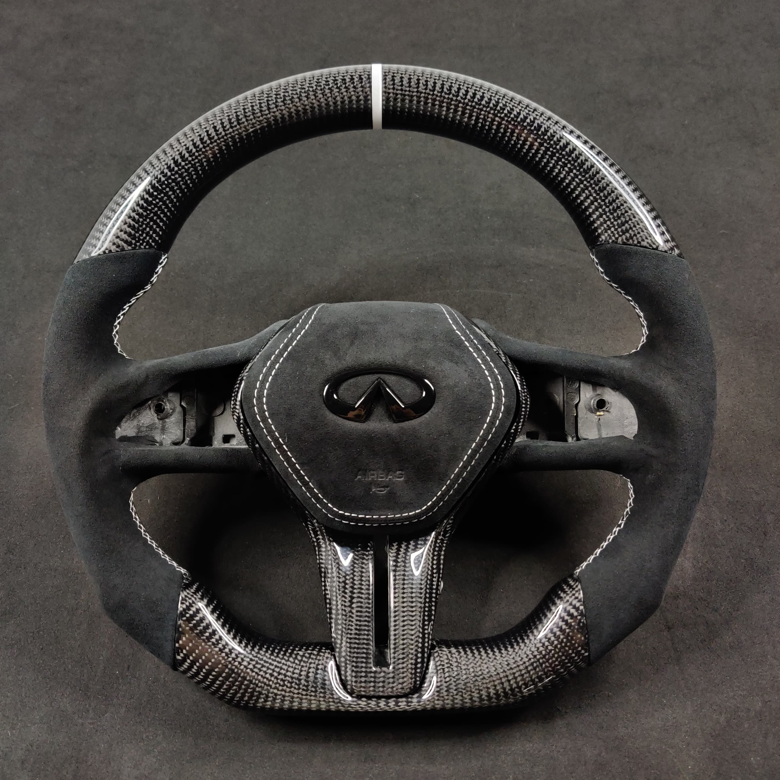 2013-2024 Infiniti Q50 Q60 Custom Carbon Fiber Steering Wheel - Image 11