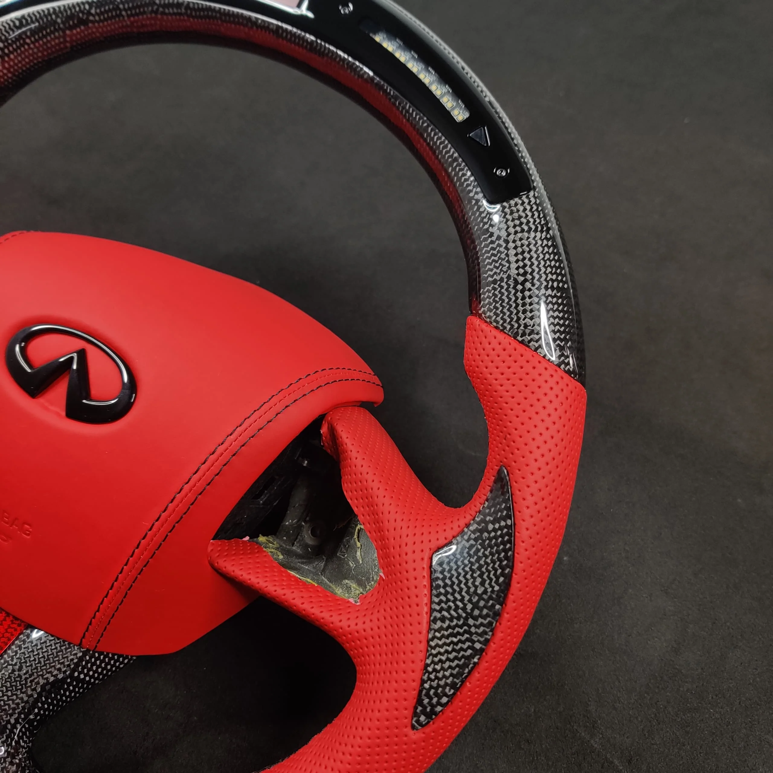 2013-2024 Infiniti Q50 Q60 Custom Carbon Fiber Steering Wheel - Image 19