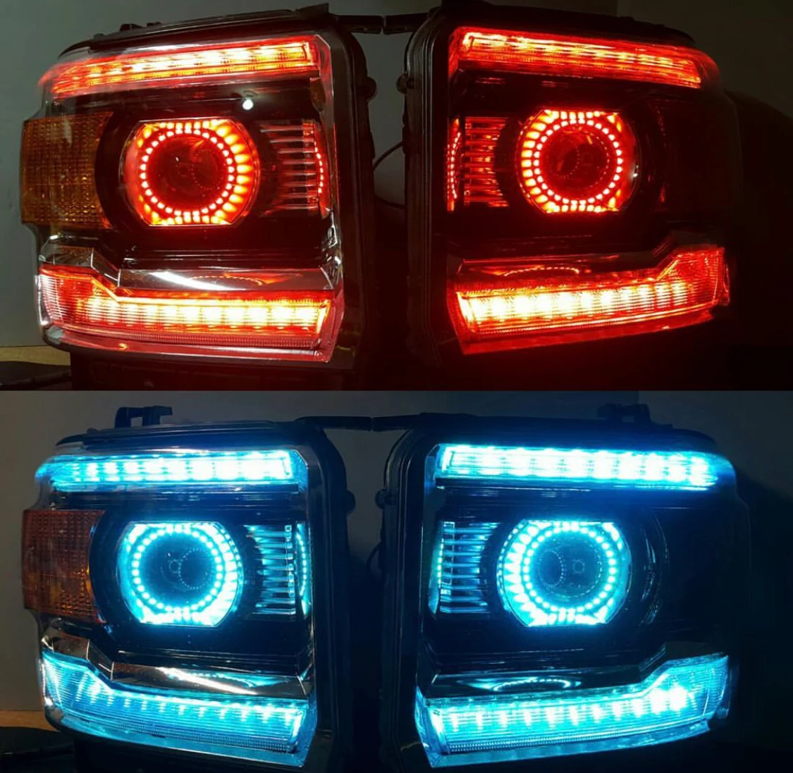 2014-2019 GMC Sierra 1500 2500 HD RGBW LED DRL Boards - Image 10