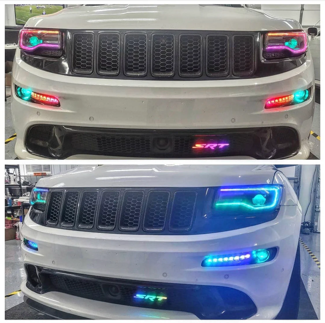 2014-2022 Jeep Grand Cherokee WK2 RGBW Flow Series LED DRL Boards - Image 5