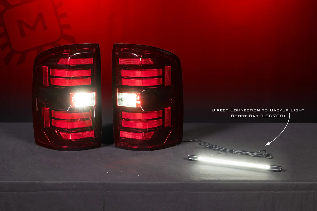 2014-2019 GMC Sierra 1500 2500 Red Smoked LED Tail Lights - Fits all models - Image 24