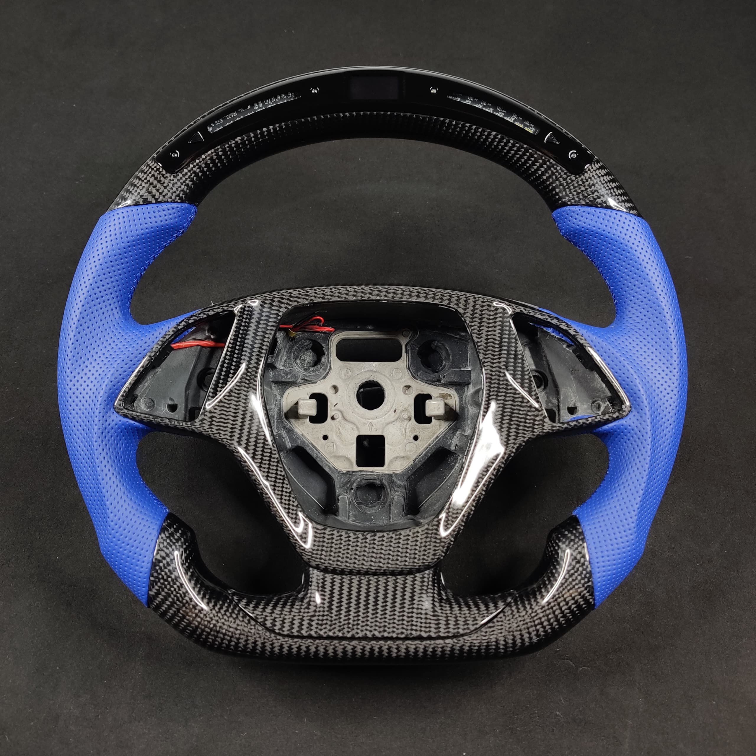 2014-2019 C7 Corvette Carbon Fiber Steering Wheel w/ LED RPM Display - Image 16