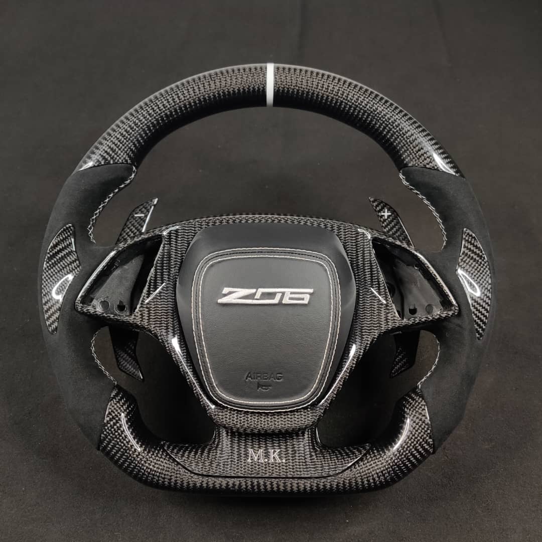 2014-2019 C7 Corvette Carbon Fiber Steering Wheel w/ LED RPM Display - Image 22