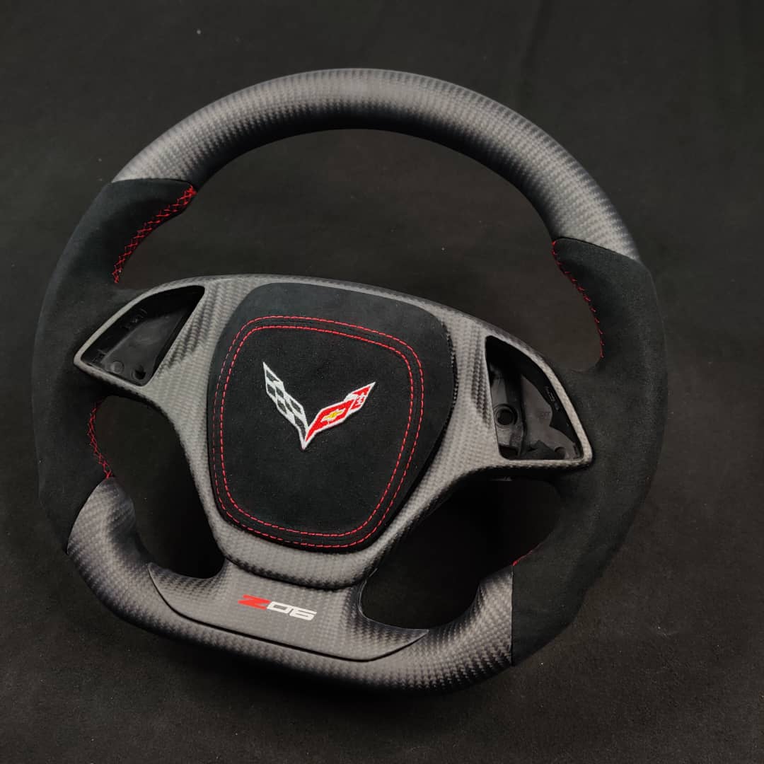 2014-2019 C7 Corvette Carbon Fiber Steering Wheel w/ LED RPM Display - Image 24