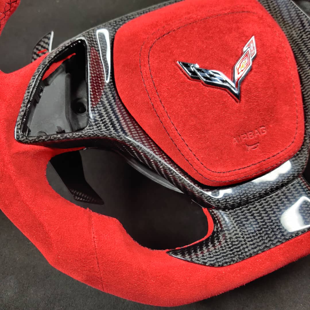 2014-2019 C7 Corvette Carbon Fiber Steering Wheel w/ LED RPM Display - Image 29