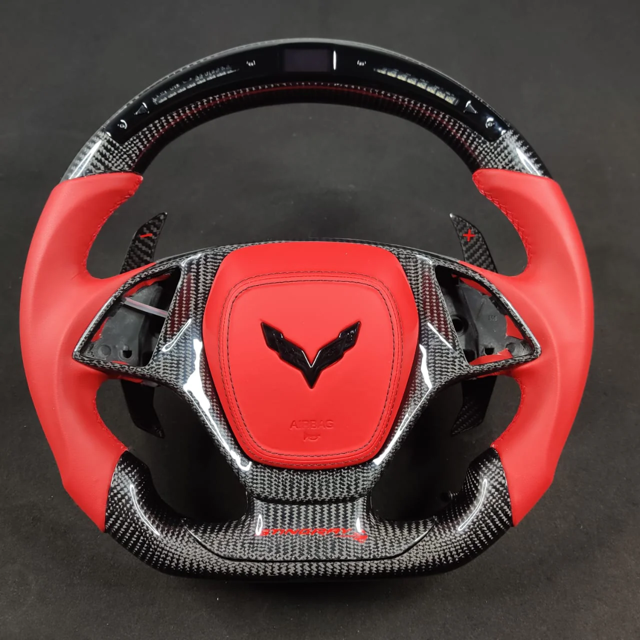 2014-2019 C7 Corvette Carbon Fiber Steering Wheel w/ LED RPM Display - Image 66