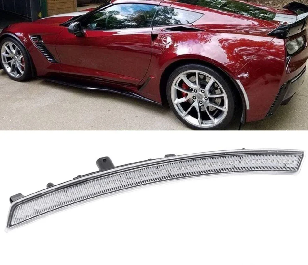 2014-2019 Chevrolet C7 Corvette Clear or Smoked LED Sidemarkers Rear Bumper Lights - Image 17
