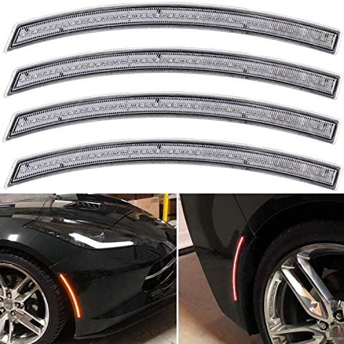 2014-2019 Chevrolet C7 Corvette Clear or Smoked LED Sidemarkers Rear Bumper Lights - Image 6