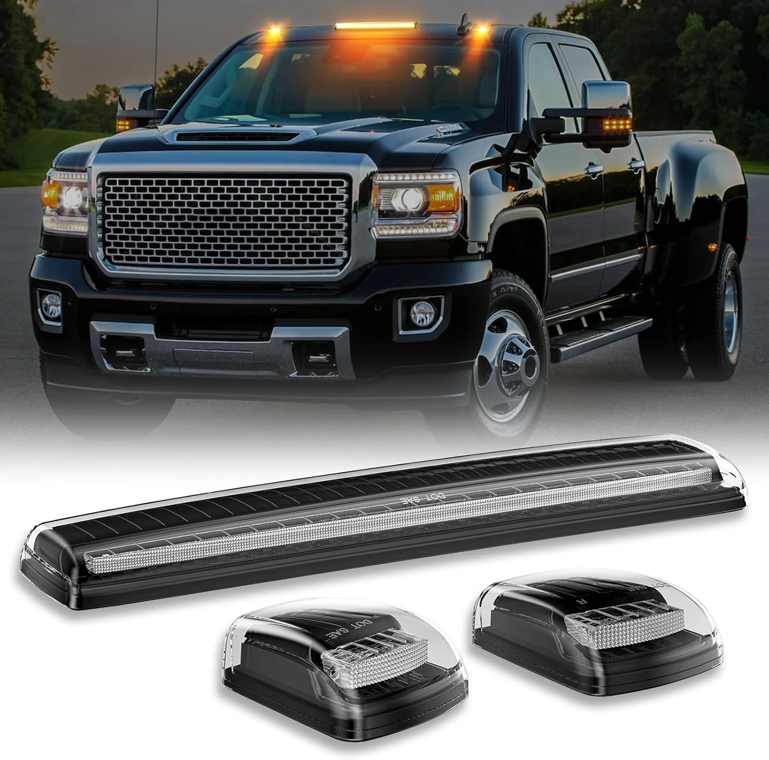 2014-2019 GMC Chevy Sierra Silverado HD Smoked Switchback LED Mirror Lights - Image 10