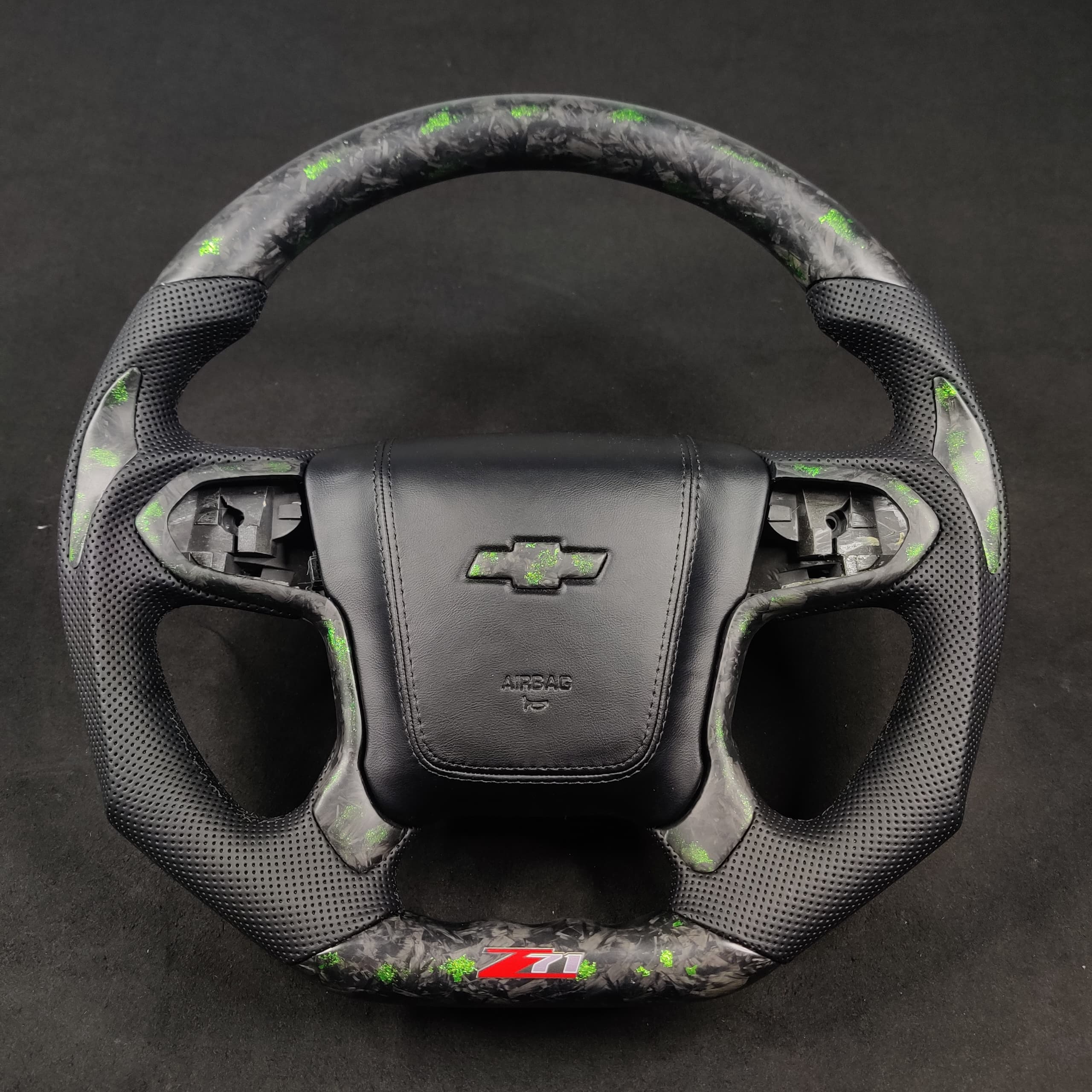 2014-2020 GMC Sierra Yukon Custom Carbon Fiber Steering Wheel - Image 12