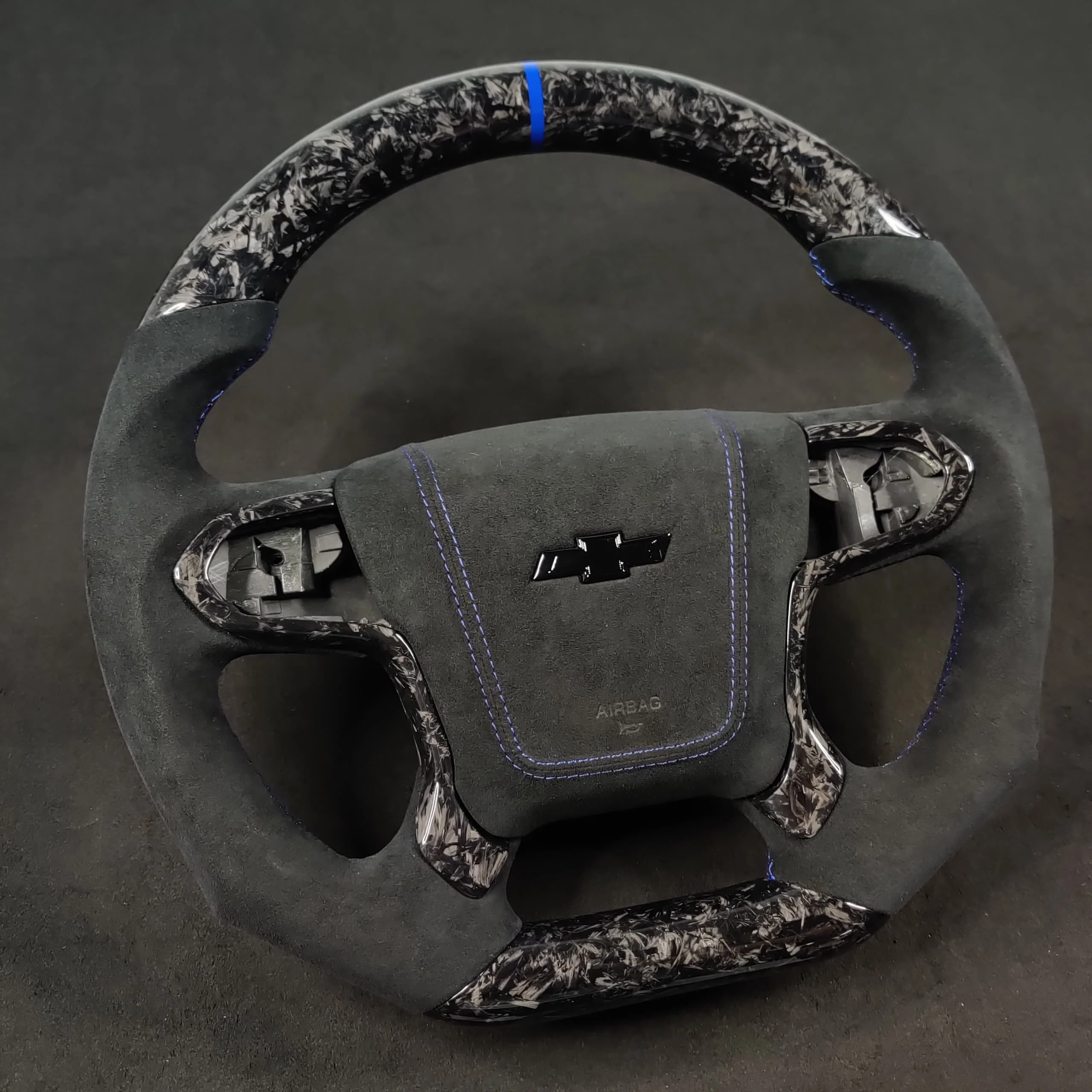 2014-2020 GMC Sierra Yukon Custom Carbon Fiber Steering Wheel - Image 23