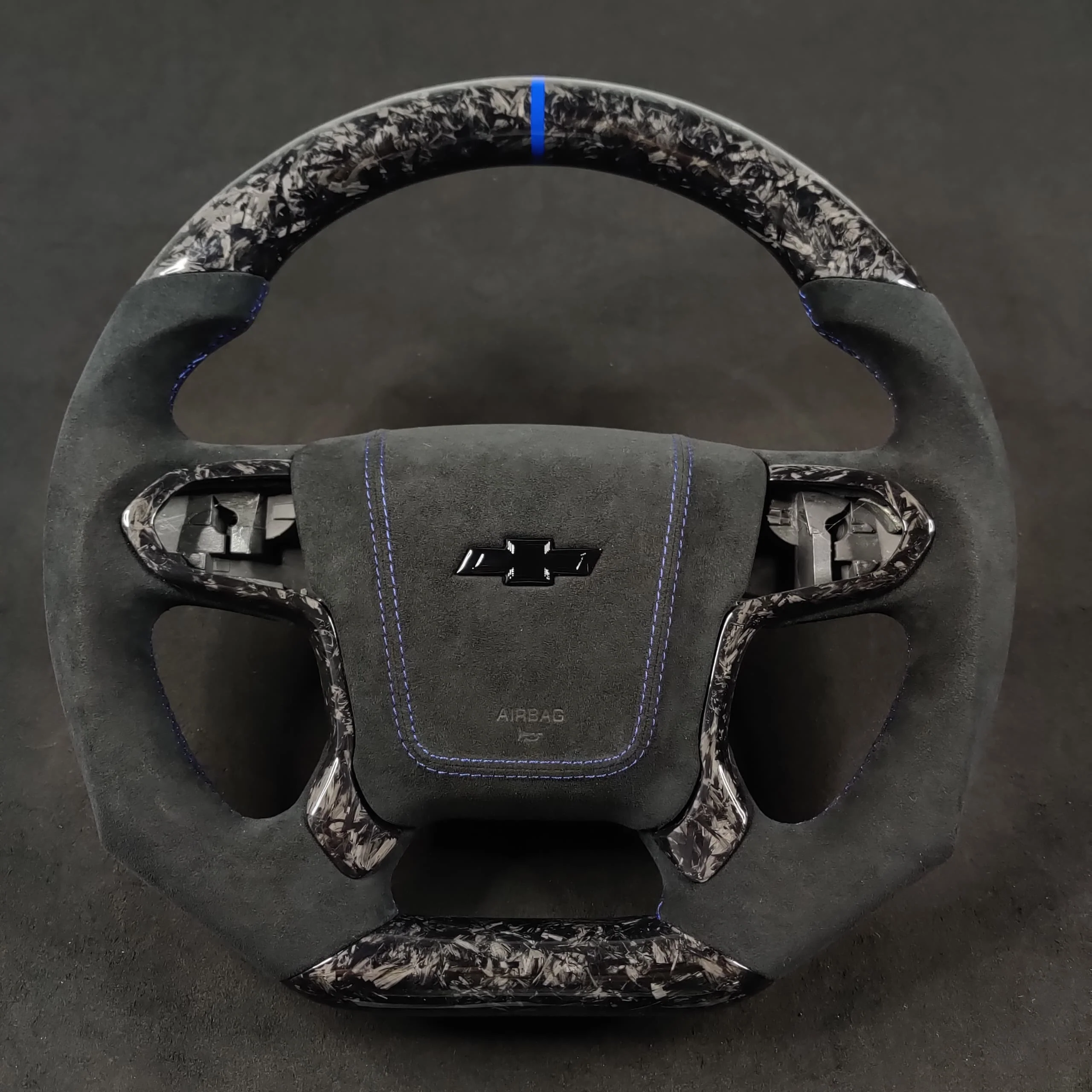 2014-2020 GMC Sierra Yukon Custom Carbon Fiber Steering Wheel - Image 7