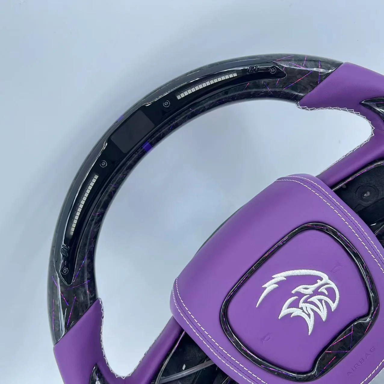 2014-2021 Jeep Trackhawk SRT Custom Carbon Fiber Steering Wheel w/ LED RPM Display - Image 11