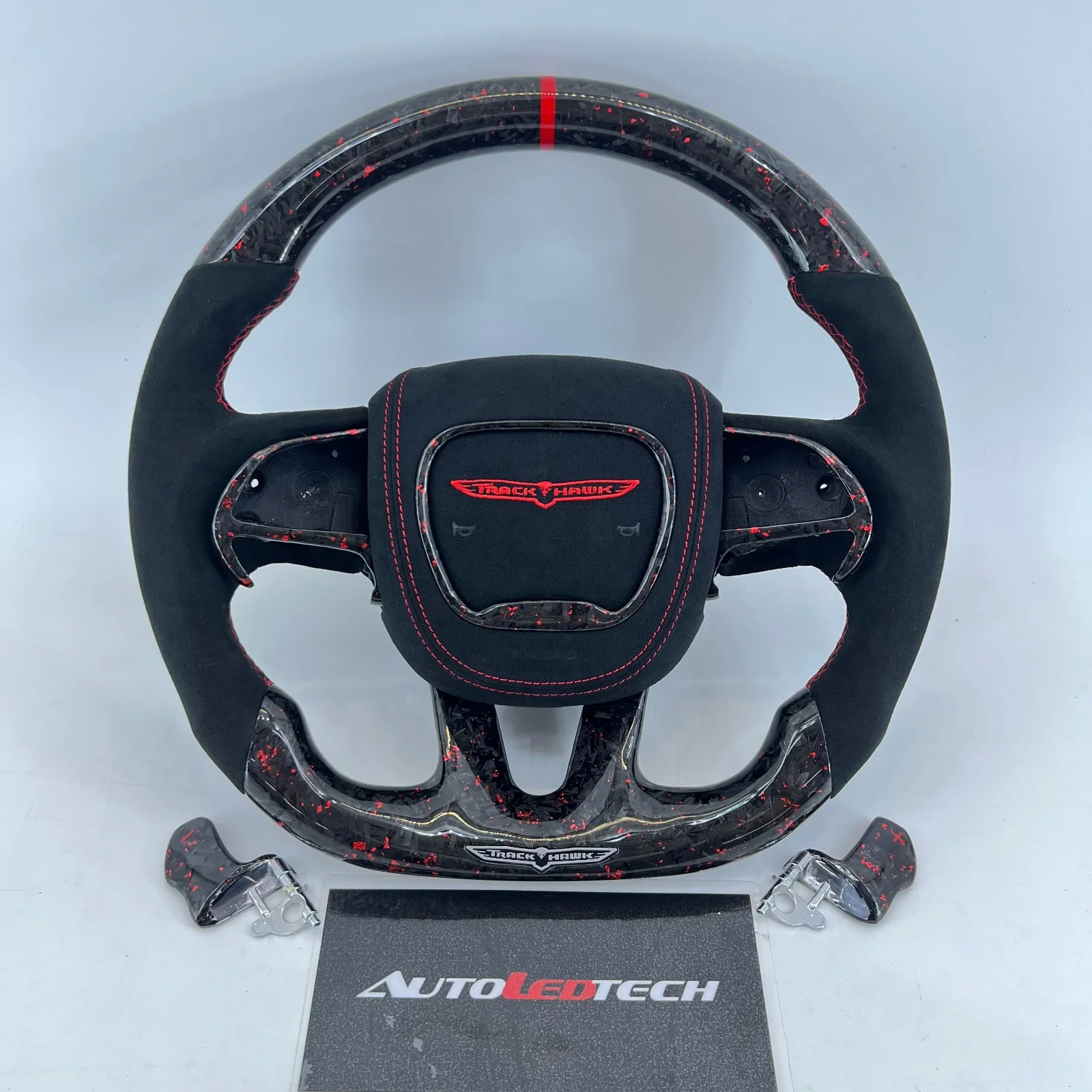2014-2021 Jeep Trackhawk SRT Custom Carbon Fiber Steering Wheel w/ LED RPM Display - Image 16
