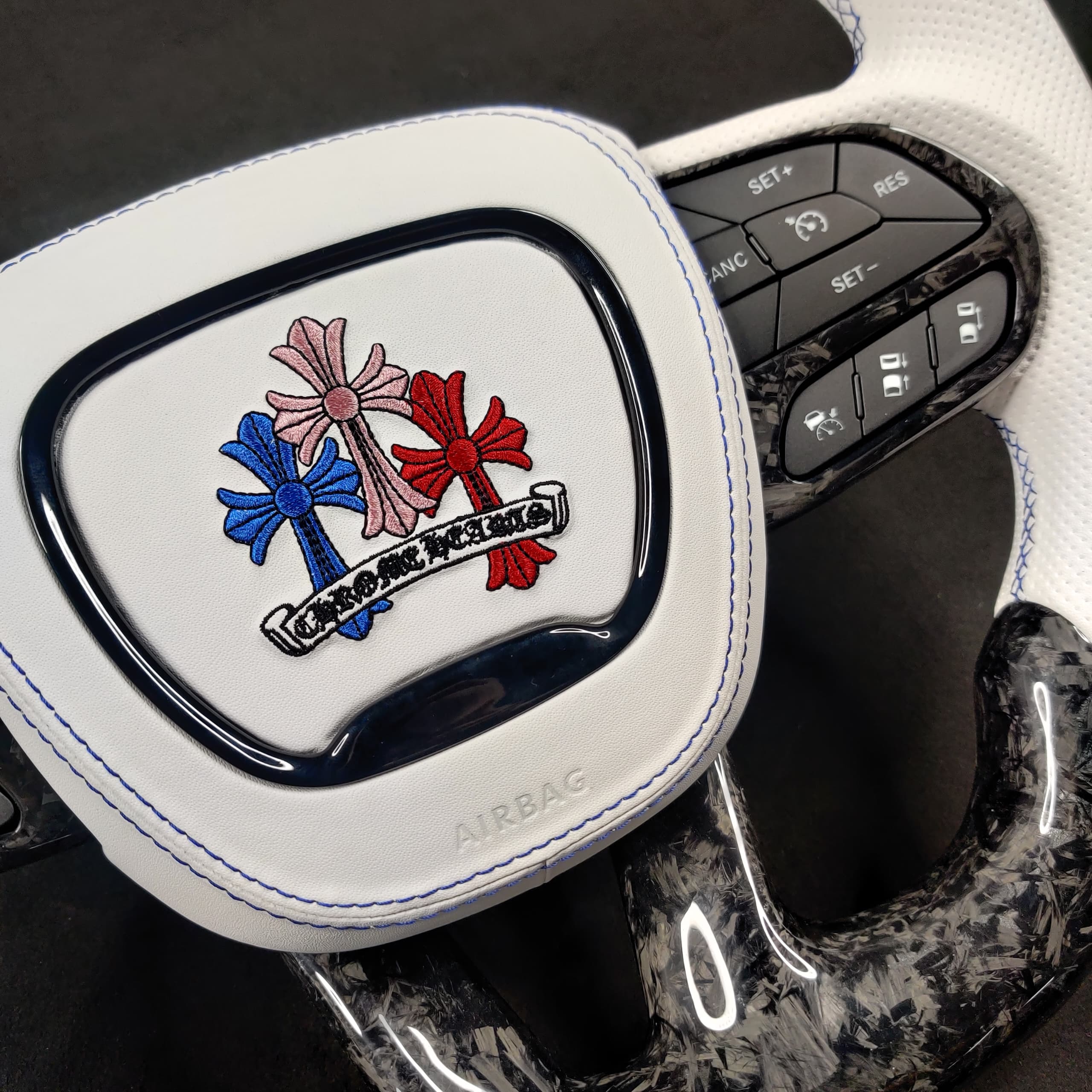 2014-2021 Jeep Trackhawk SRT Custom Carbon Fiber Steering Wheel w/ LED RPM Display - Image 92