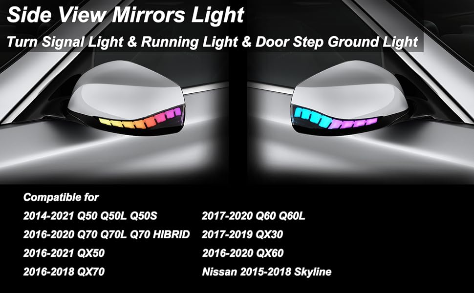 2014-2024 Infiniti Q50 Flow Series RGB LED Bumper Lights - Image 19