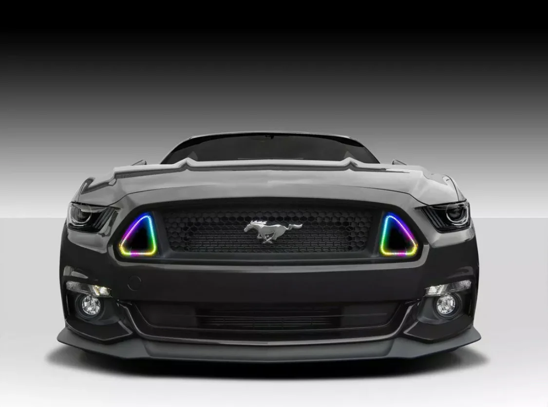 2015-2017 Ford Mustang GT RGBW Flow Series LED Exterior Grill Lights - Image 3