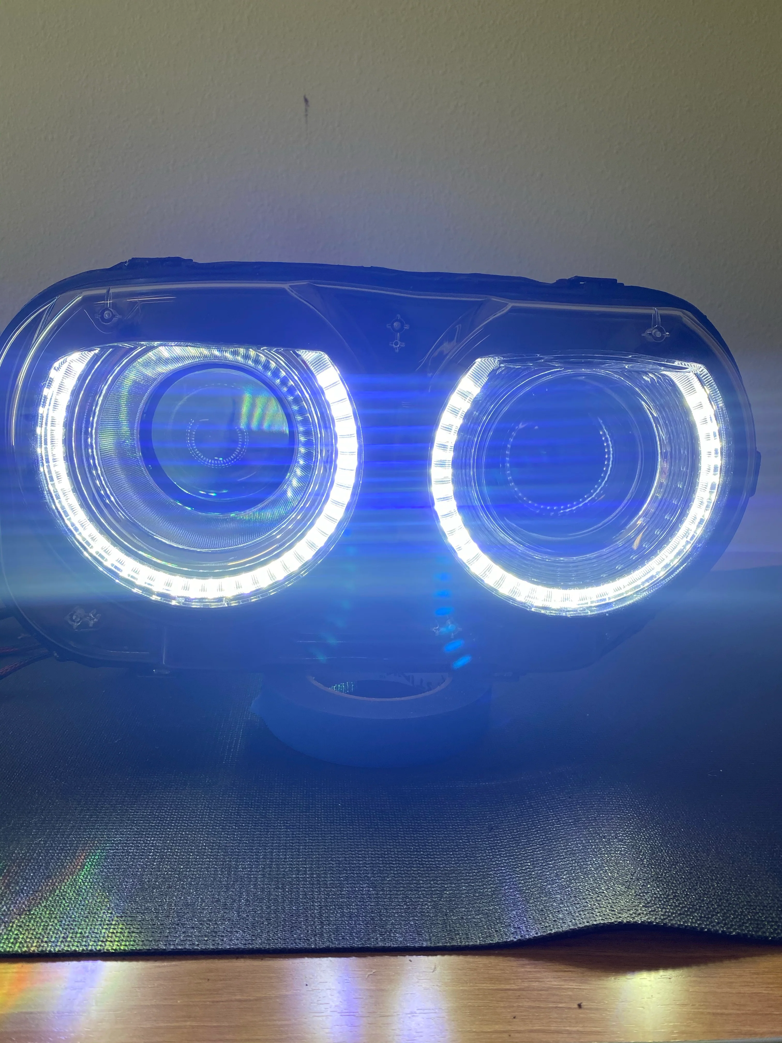 2015-2023 Dodge Challenger RGBW Flow Series LED Halo DRL Prebuilt Headlights - Image 21