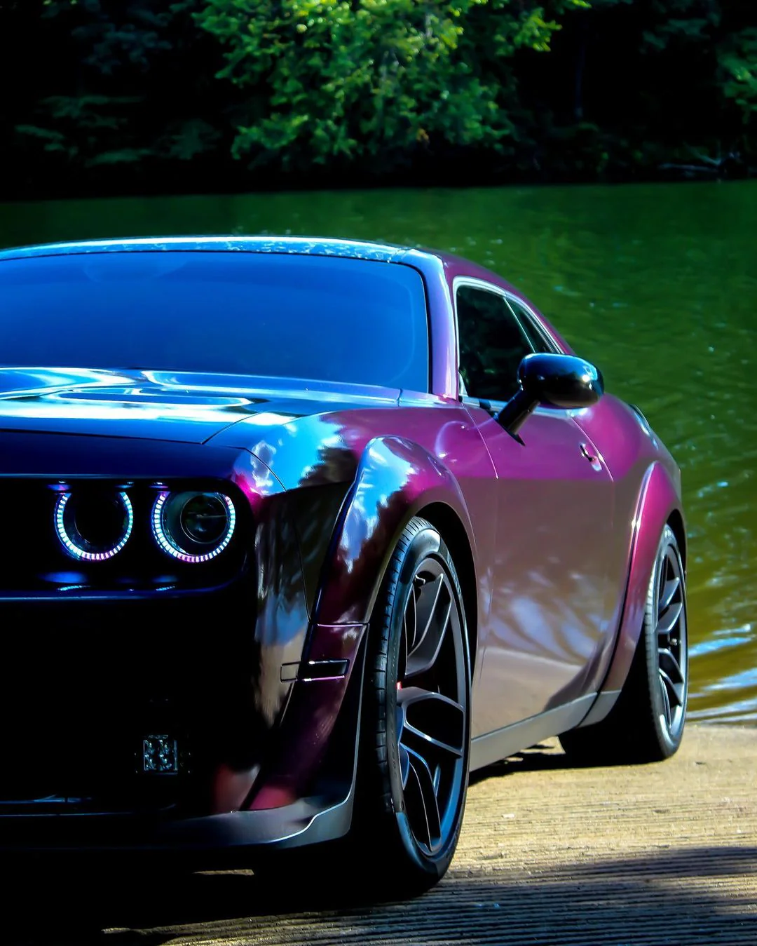 2015-2023 Dodge Challenger RGBW Flow Series LED Halo DRL Prebuilt Headlights - Image 24