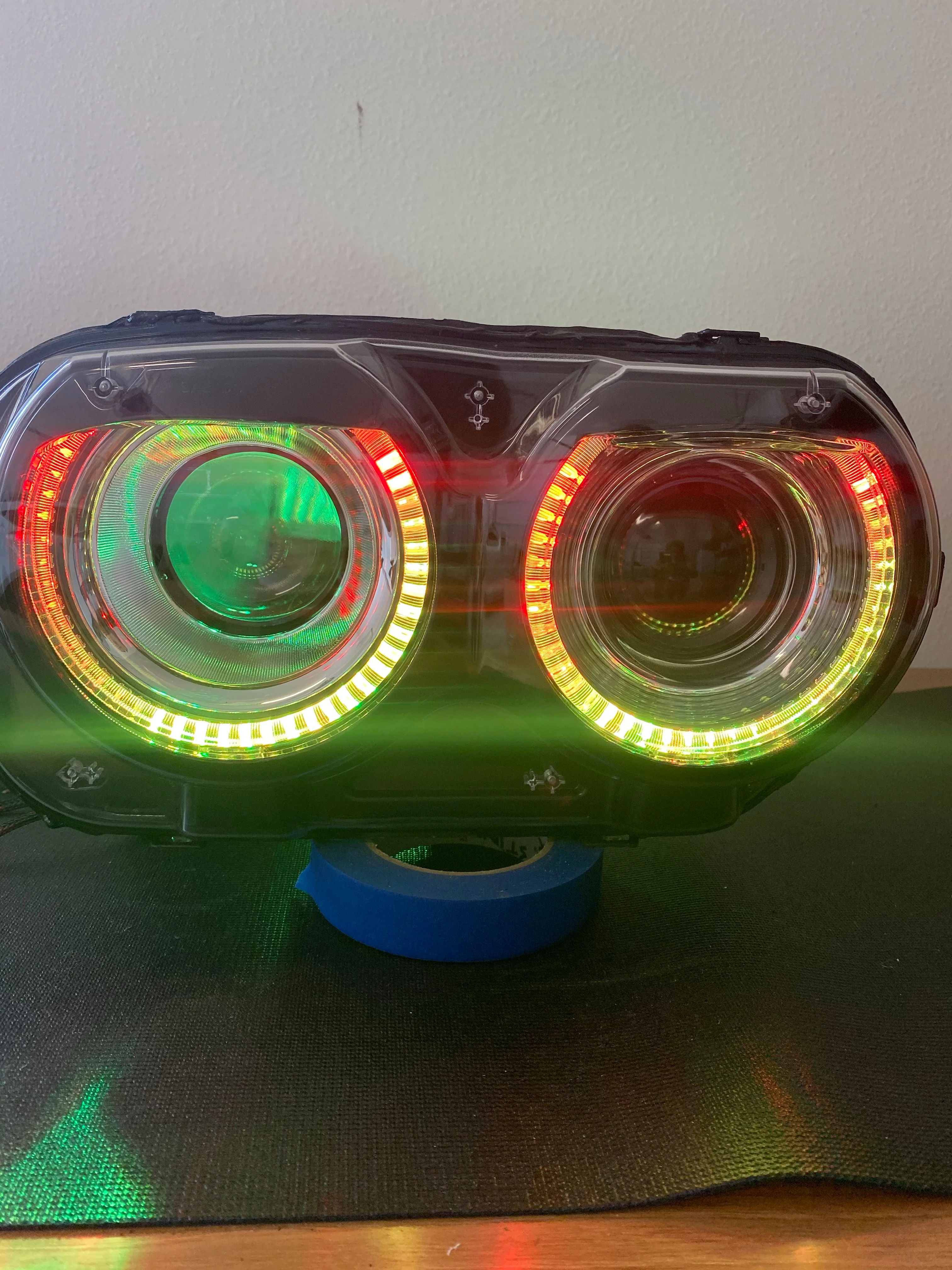 2015-2023 Dodge Challenger RGBW Flow Series LED Halo DRL Prebuilt Headlights - Image 25