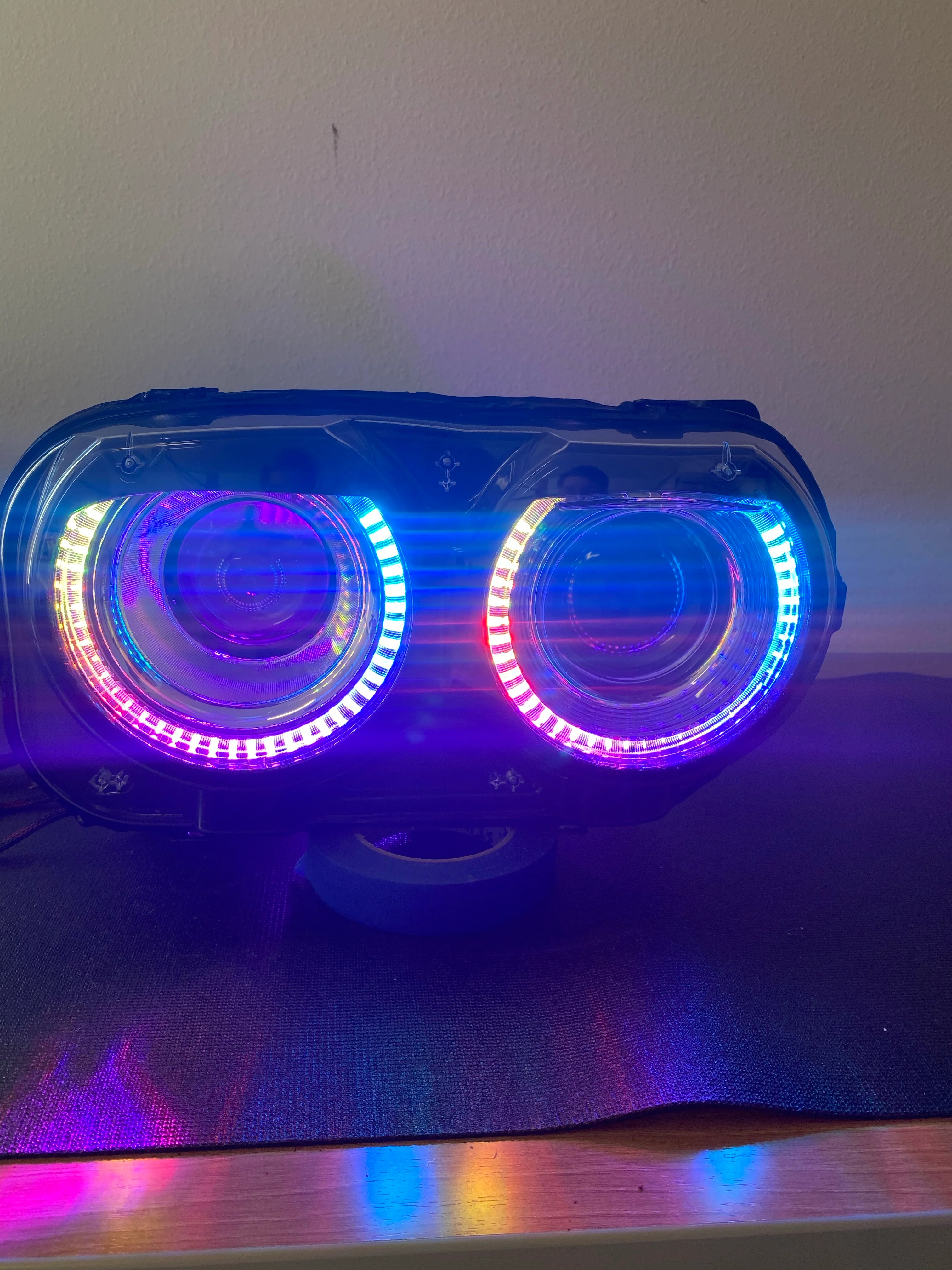 2015-2023 Dodge Challenger RGBW Flow Series LED Halo DRL Prebuilt Headlights - Image 26