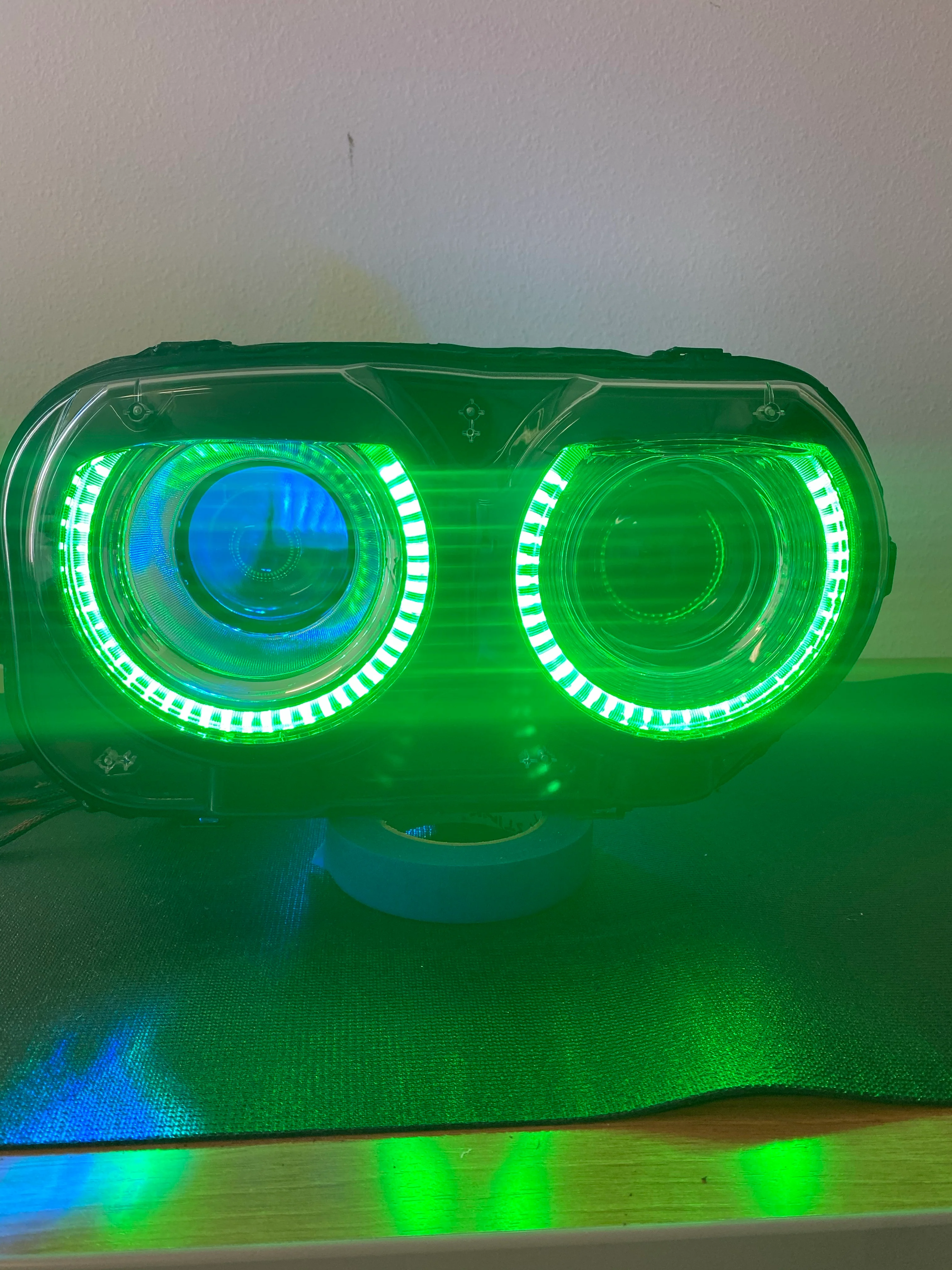 2015-2023 Dodge Challenger RGBW Flow Series LED Halo DRL Prebuilt Headlights - Image 27