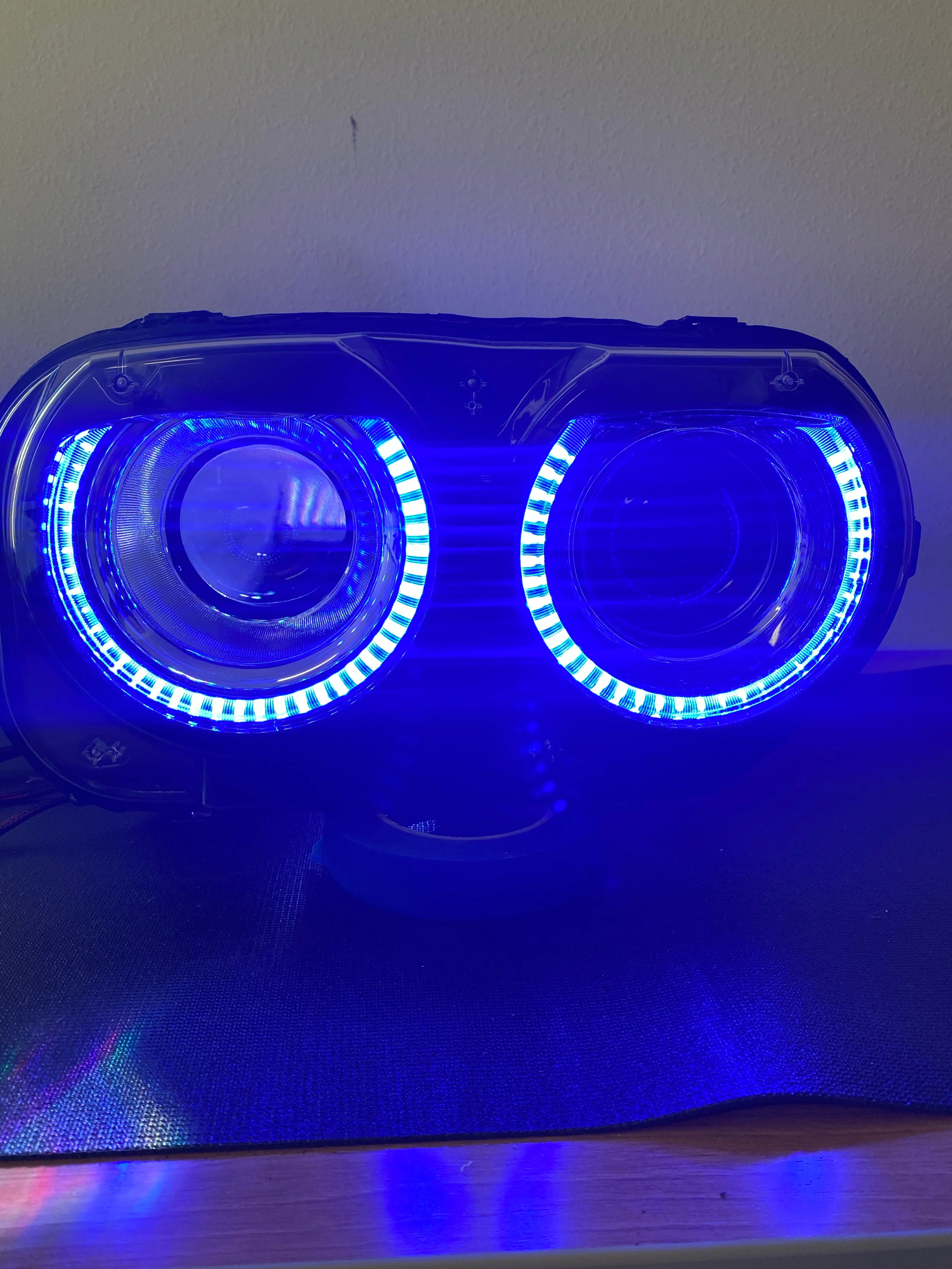 2015-2023 Dodge Challenger RGBW Flow Series LED Halo DRL Prebuilt Headlights - Image 28