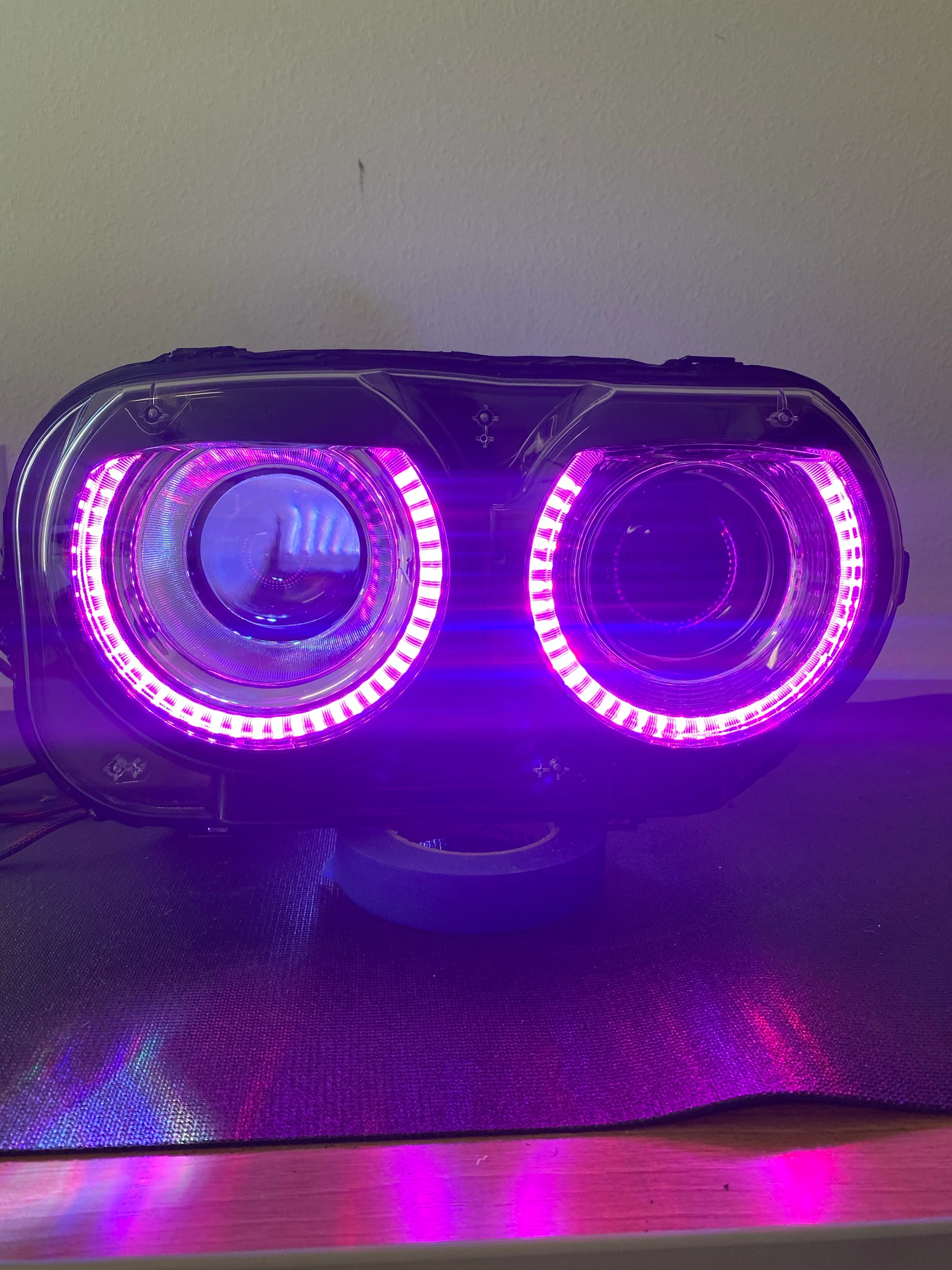 2015-2023 Dodge Challenger RGBW Flow Series LED Halo DRL Prebuilt Headlights - Image 29