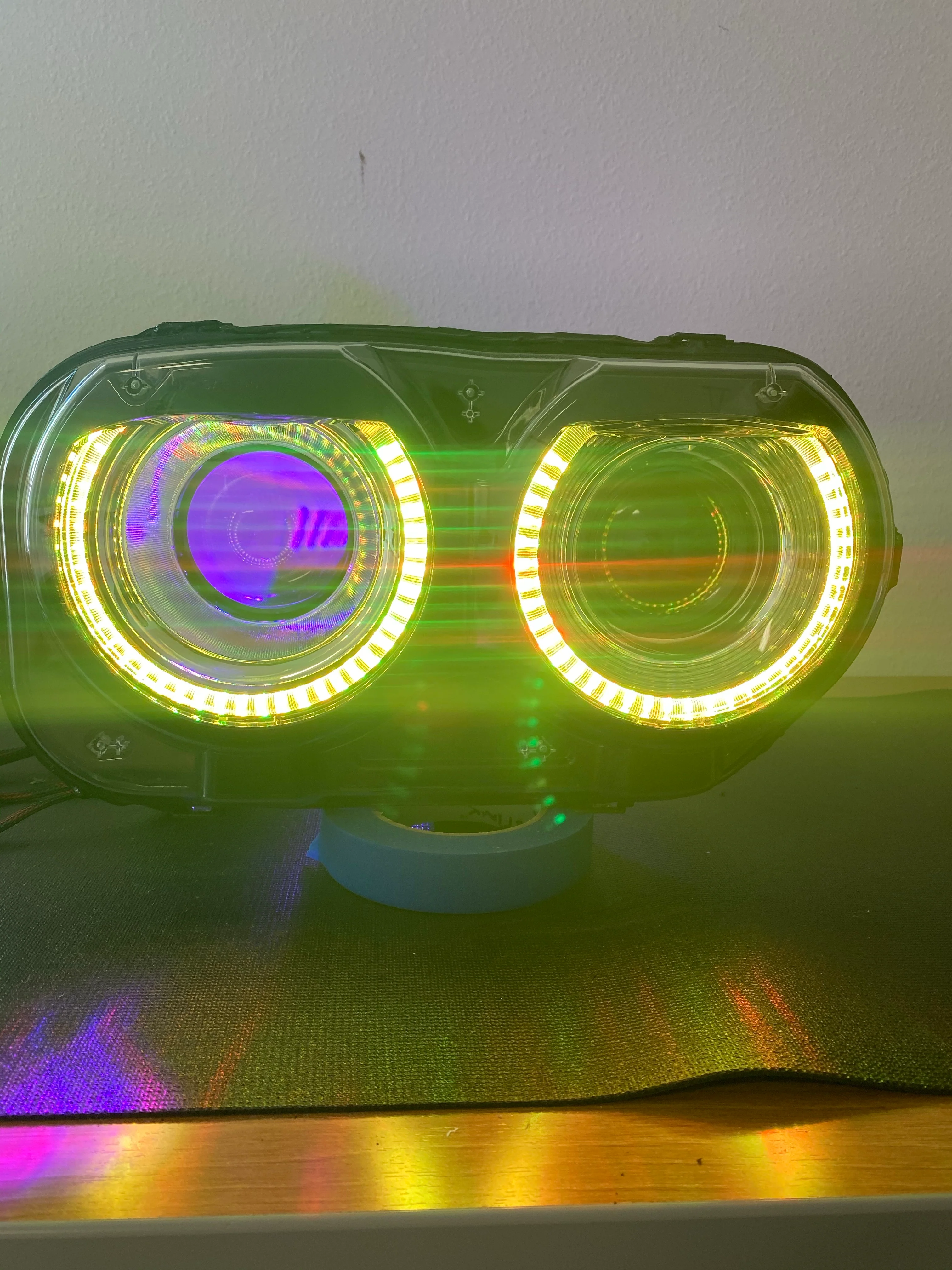 2015-2023 Dodge Challenger RGBW Flow Series LED Halo DRL Prebuilt Headlights - Image 30