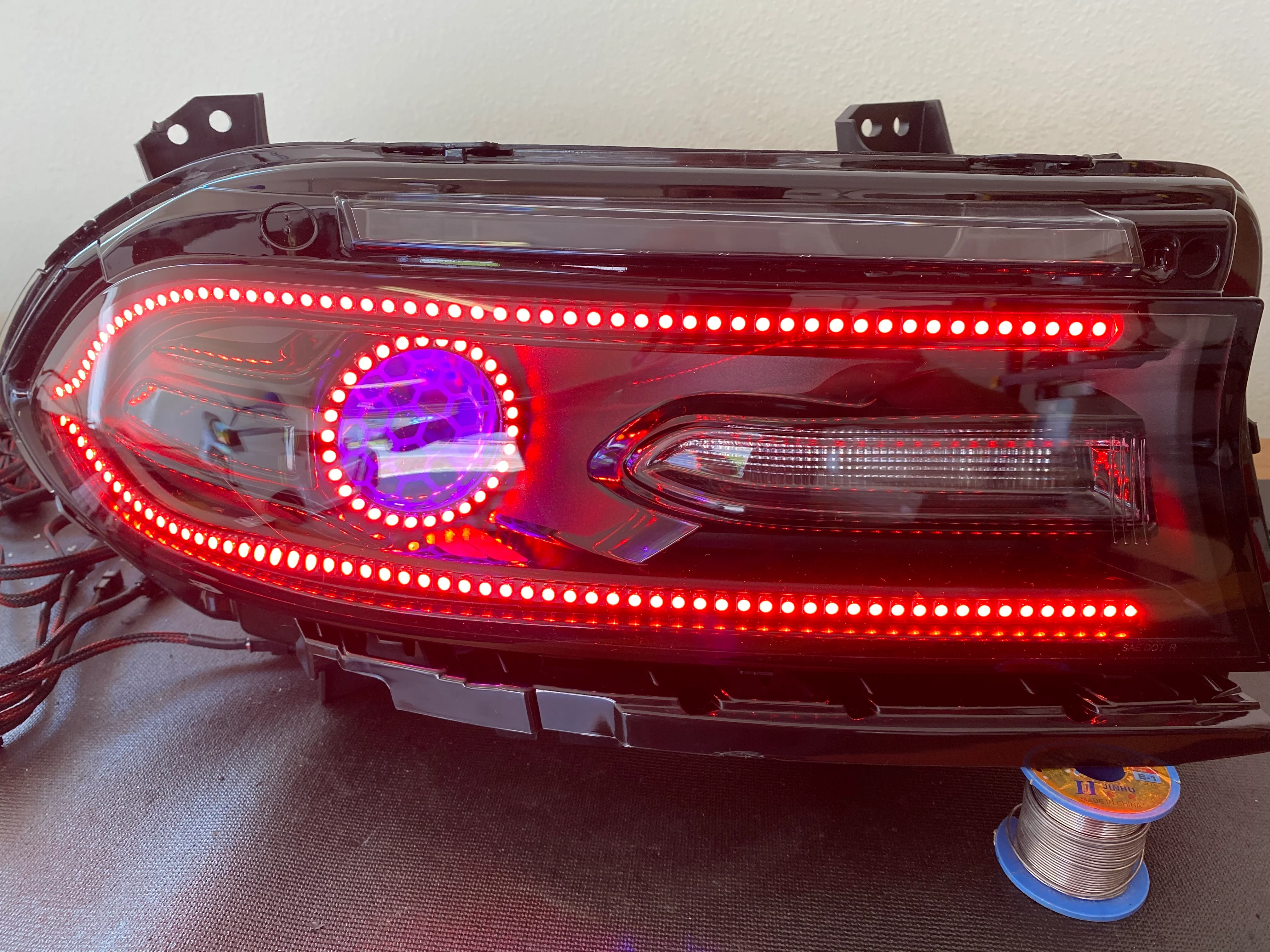 2015-2023 Dodge Charger RGBW Flow Series LED DRL Prebuilt Halo Headlights - Image 24