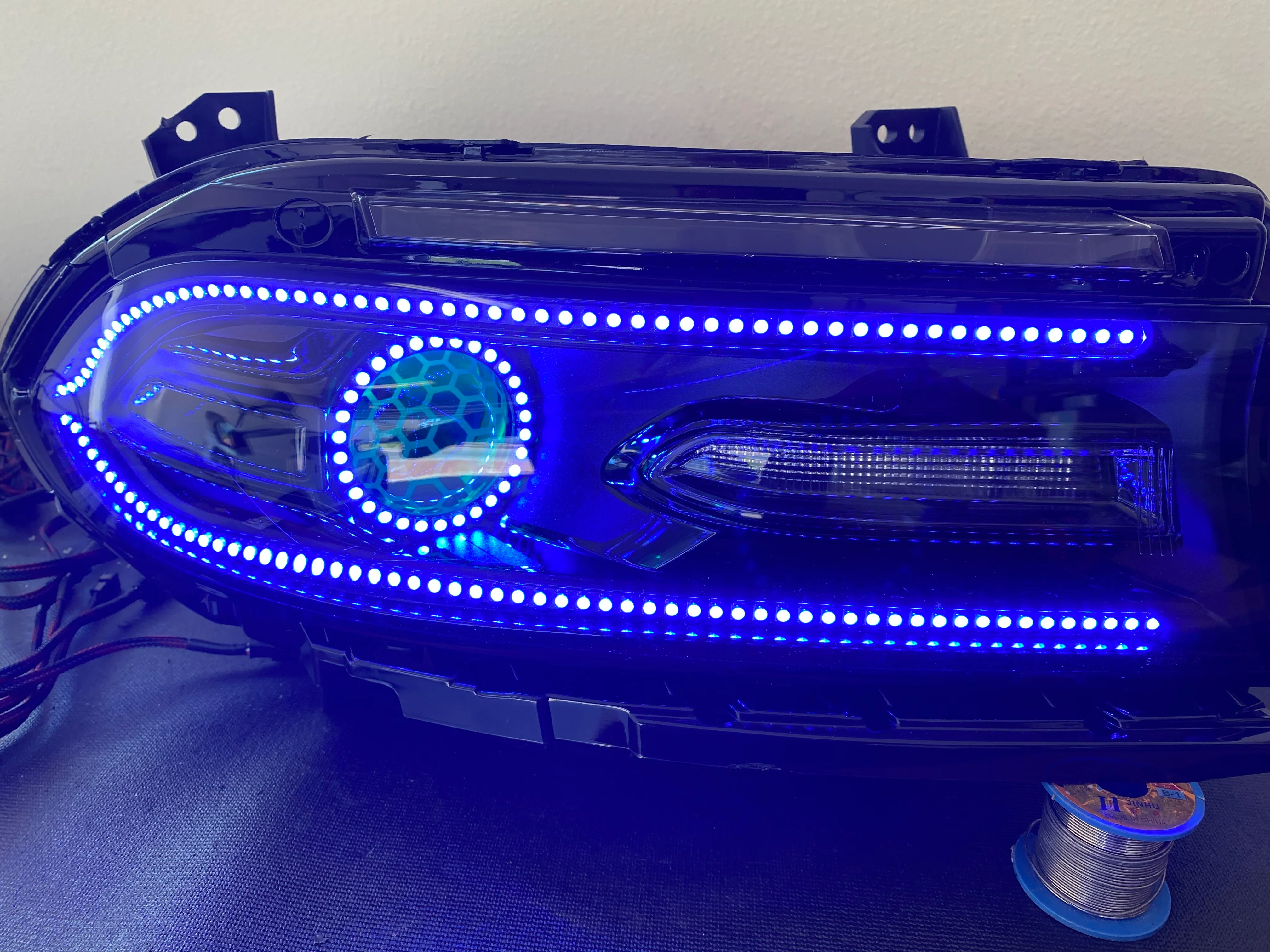 2015-2023 Dodge Charger RGBW Flow Series LED DRL Prebuilt Halo Headlights - Image 26