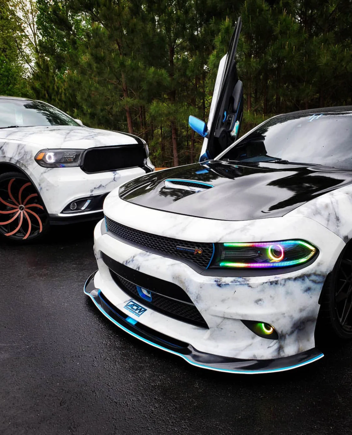 2015-2023 Dodge Charger RGBW Flow Series LED DRL Prebuilt Halo Headlights - Image 42