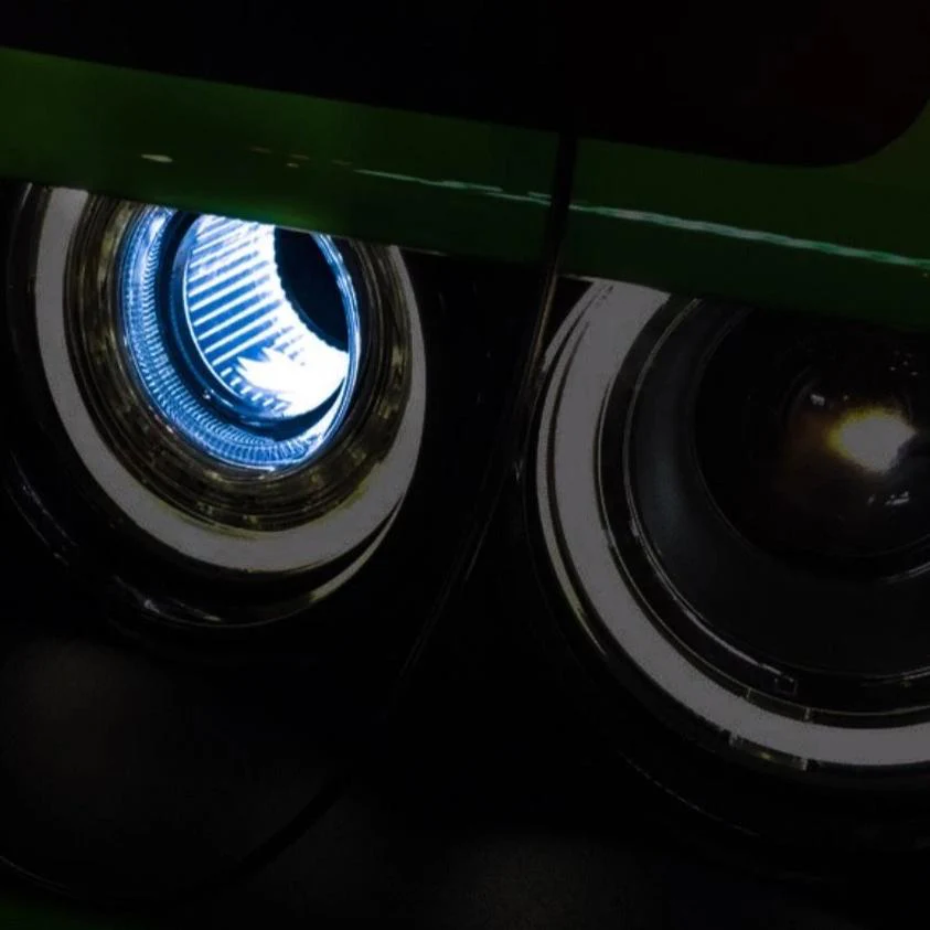 2015-2022 Dodge Challenger RGBW Flow Series LED Color-Changing Air Inlet Tube DRL Boards - Image 4