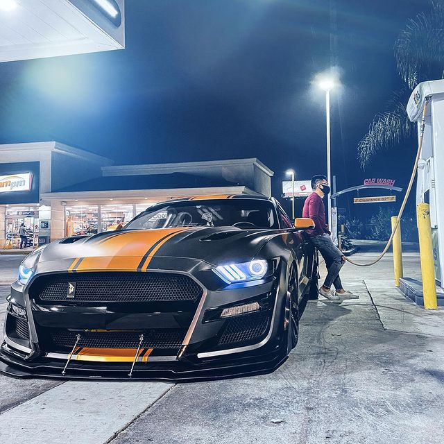 2015-2017 Ford Mustang Flow Series RGBW LED DRL Halo Prebuilt Headlights - Image 9