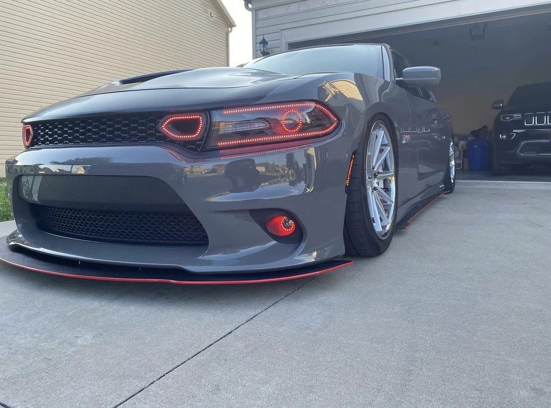2015-2023 Dodge Charger RGBW Flow Series LED Grill Snorkel Air Intake Halo Kit - Image 13