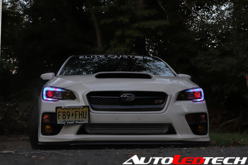 2015-2017 Subaru WRX STI RGBW Color-Chasing C-Bar LED DRL Board Halo Kit - Image 9