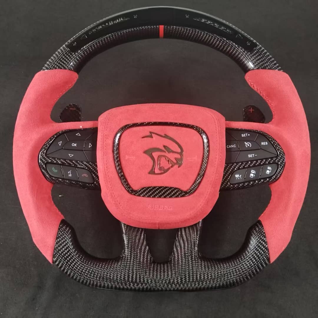 2015-2023 Dodge Charger Challenger Custom Carbon Fiber LED Steering Wheel - Image 27