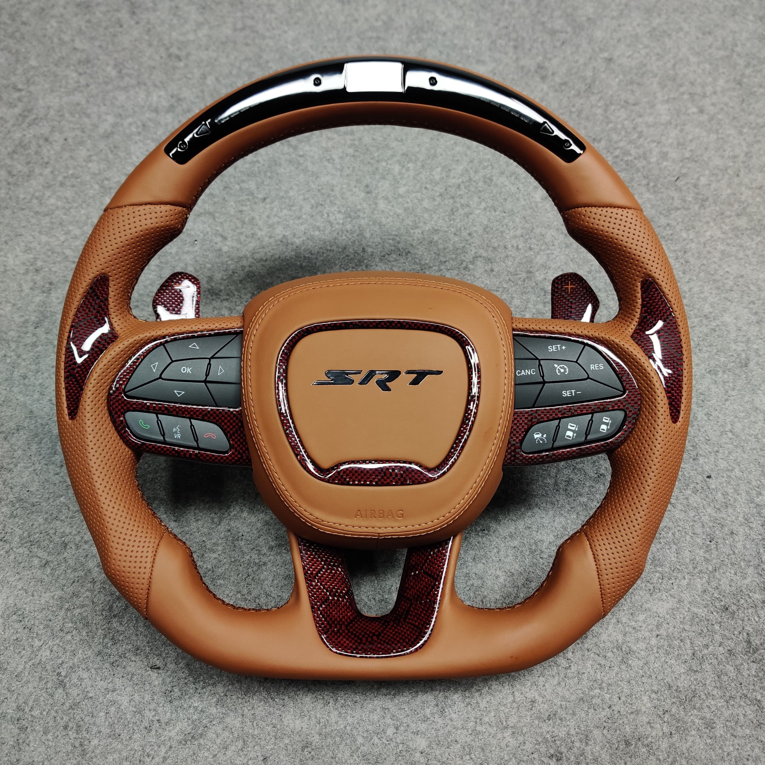2015-2023 Dodge Charger Challenger Custom Carbon Fiber LED Steering Wheel - Image 29