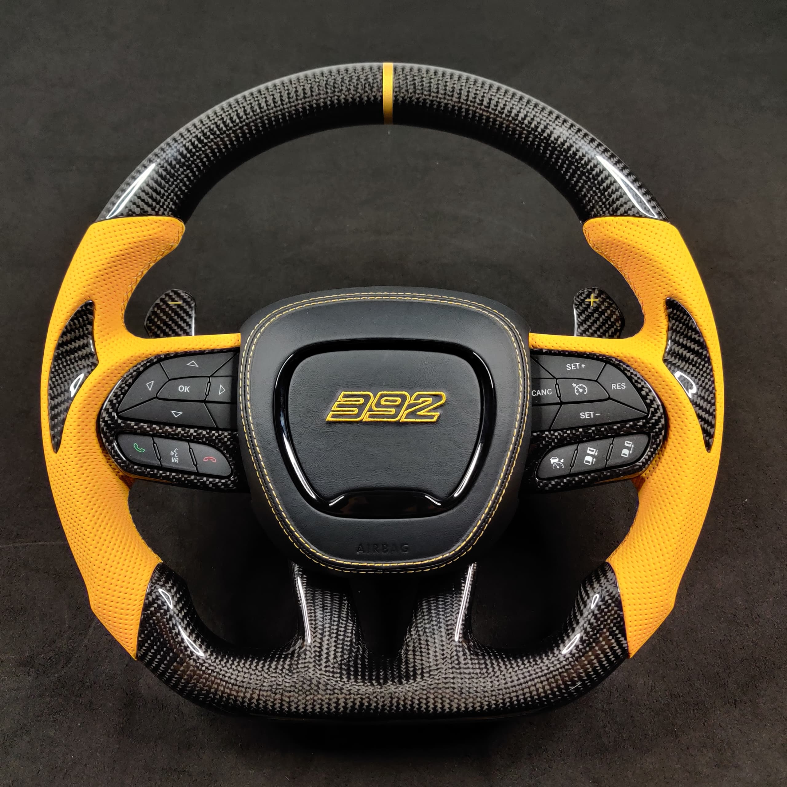 2015-2023 Dodge Charger Challenger Custom Carbon Fiber LED Steering Wheel - Image 42