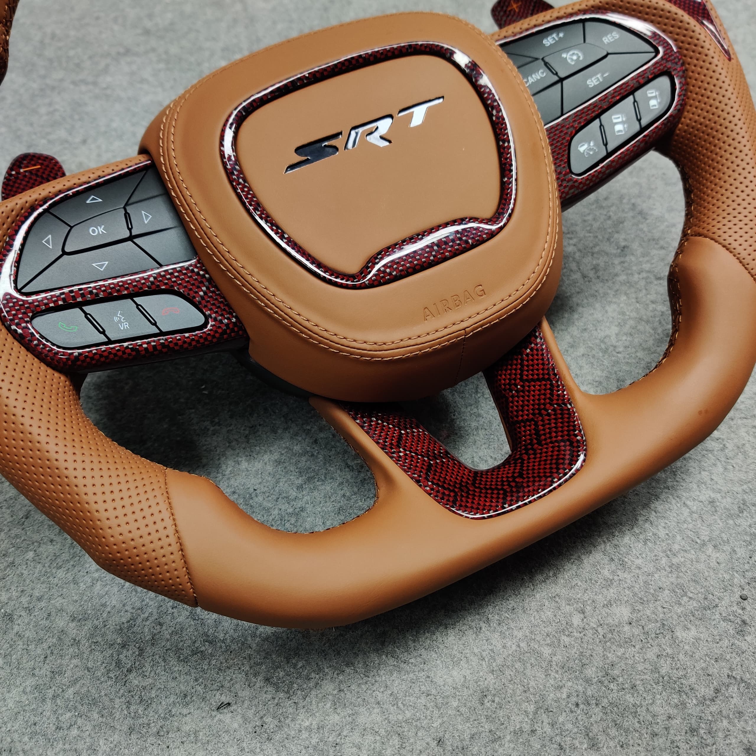 2015-2023 Dodge Charger Challenger Custom Carbon Fiber LED Steering Wheel - Image 47