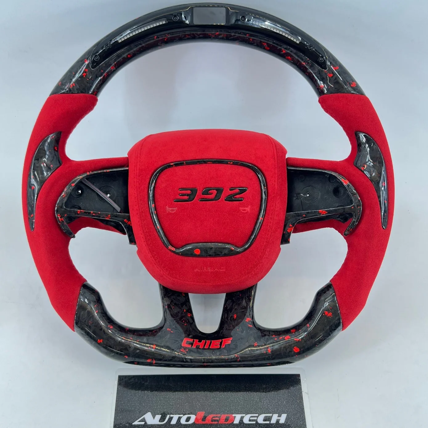 2015-2023 Dodge Charger Challenger Custom Carbon Fiber LED Steering Wheel - Image 6