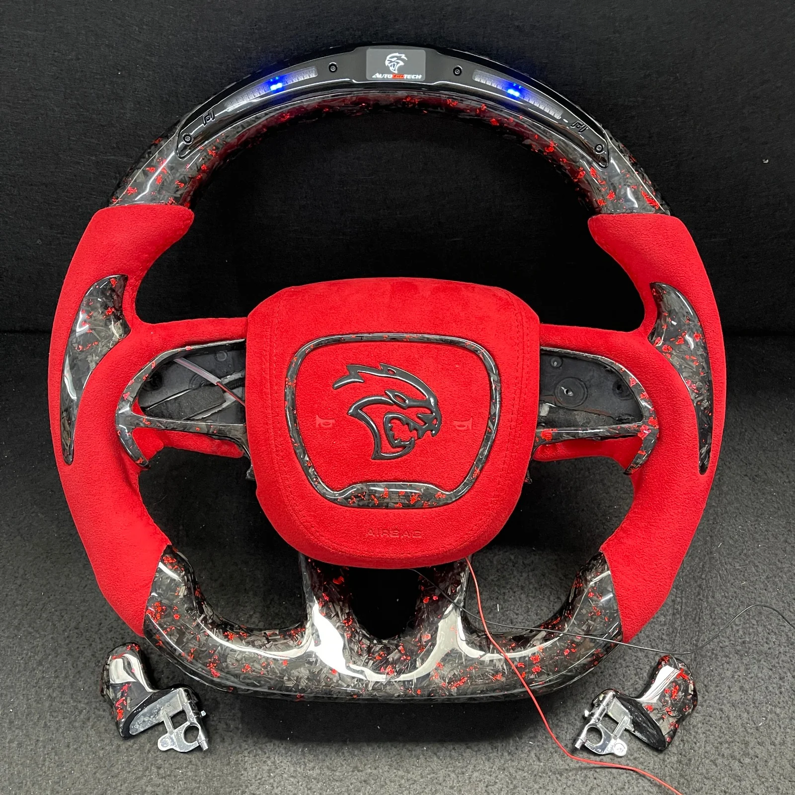 2015-2023 Dodge Charger Challenger Custom Carbon Fiber LED Steering Wheel - Image 63