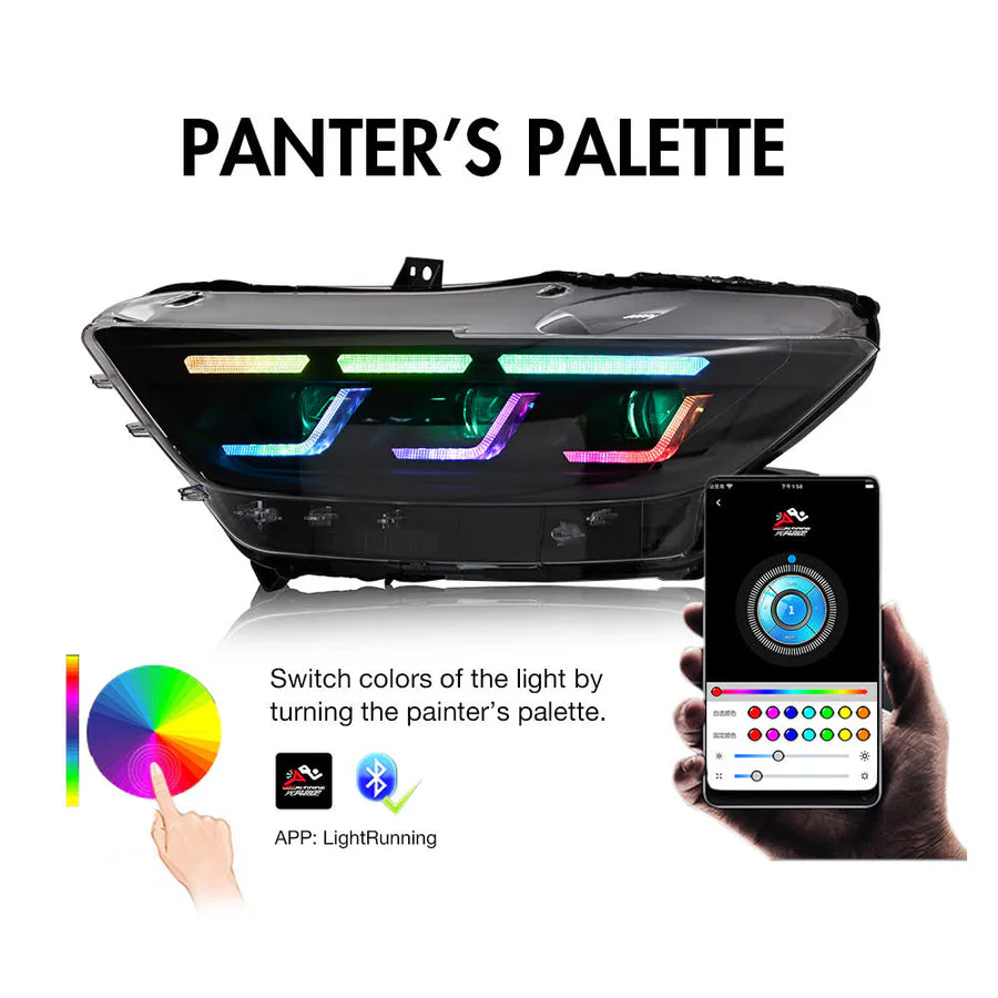 2015-2017 Ford Mustang S650 Style LED DRL Headlights - Image 15