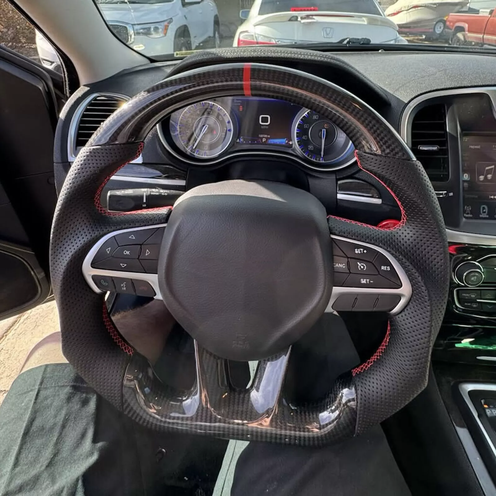 2015-2023 Chrysler 300 Custom Carbon Fiber Steering Wheel - Image 6