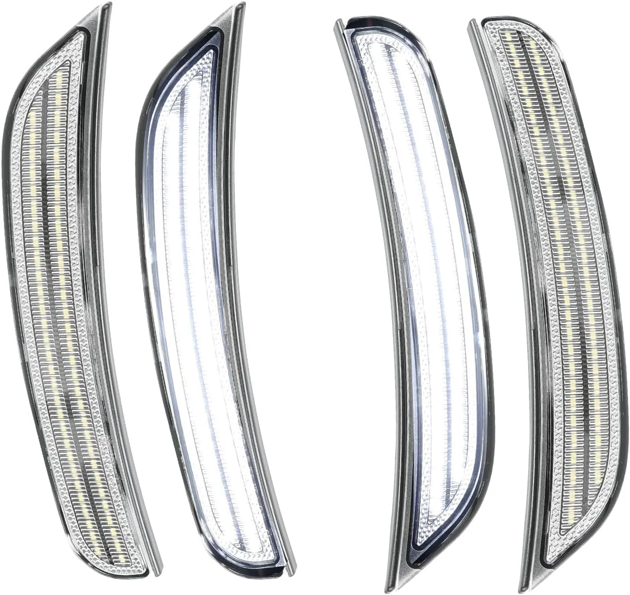 2015-2023 Chrysler 300 SCANNING White LED Smoked Side Marker Lights - Image 8