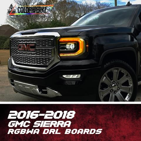 2016-2019 GMC Sierra 1500 RGBW Flow Series LED DRL Boards - Image 10