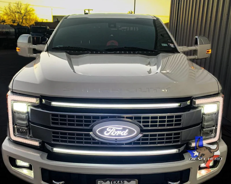 2017-2019 Ford Super Duty F250 F350 LED Grill Accent Light Bars Kit - Image 11