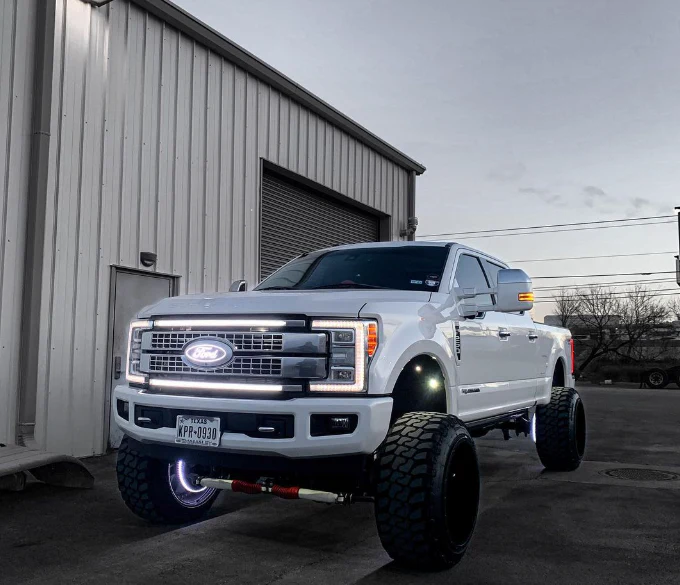 2017-2019 Ford Super Duty F250 F350 LED Grill Accent Light Bars Kit - Image 12