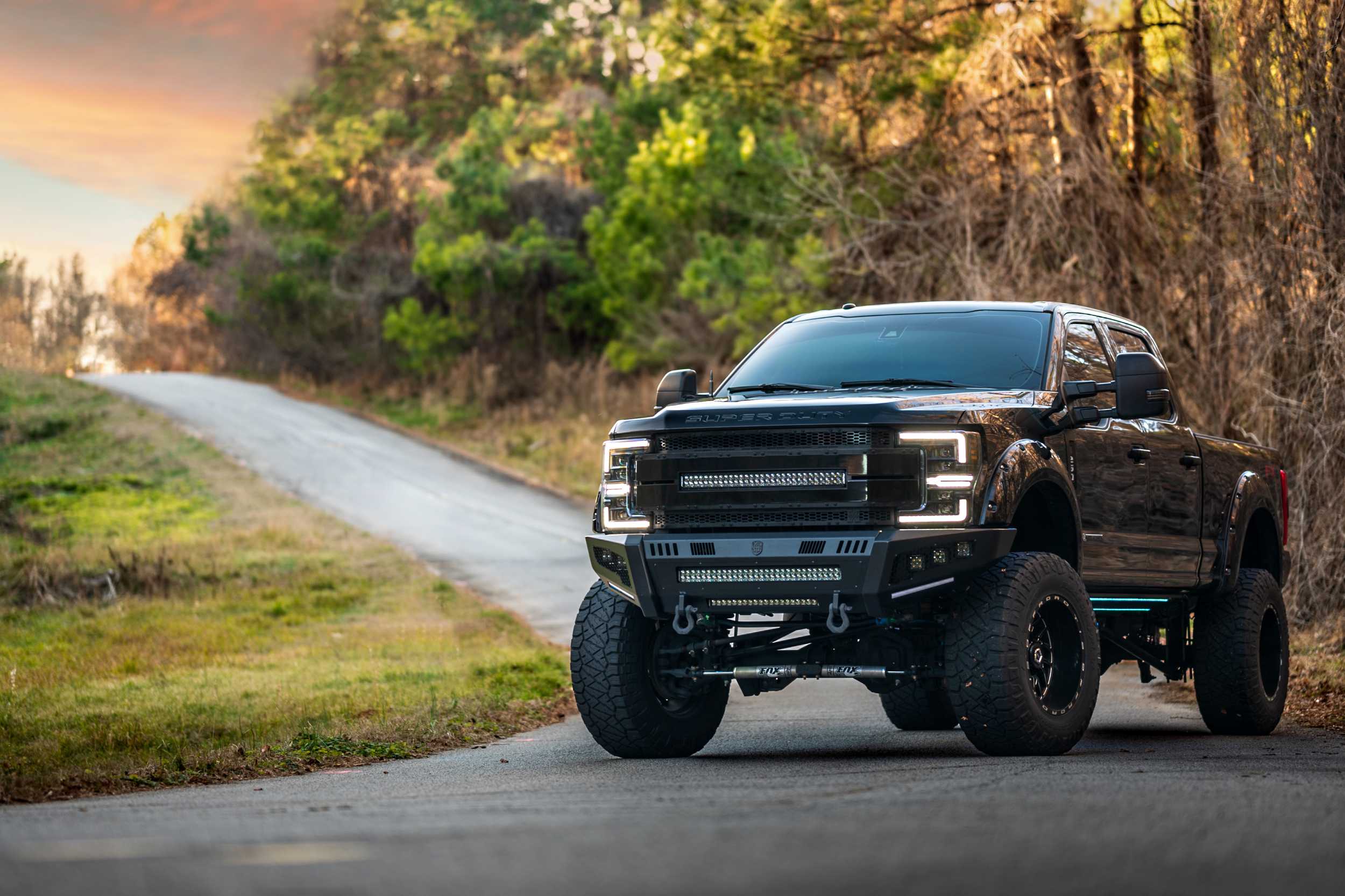 2017-2019 Ford Super Duty White Amber LED DRL Headlights - Image 3