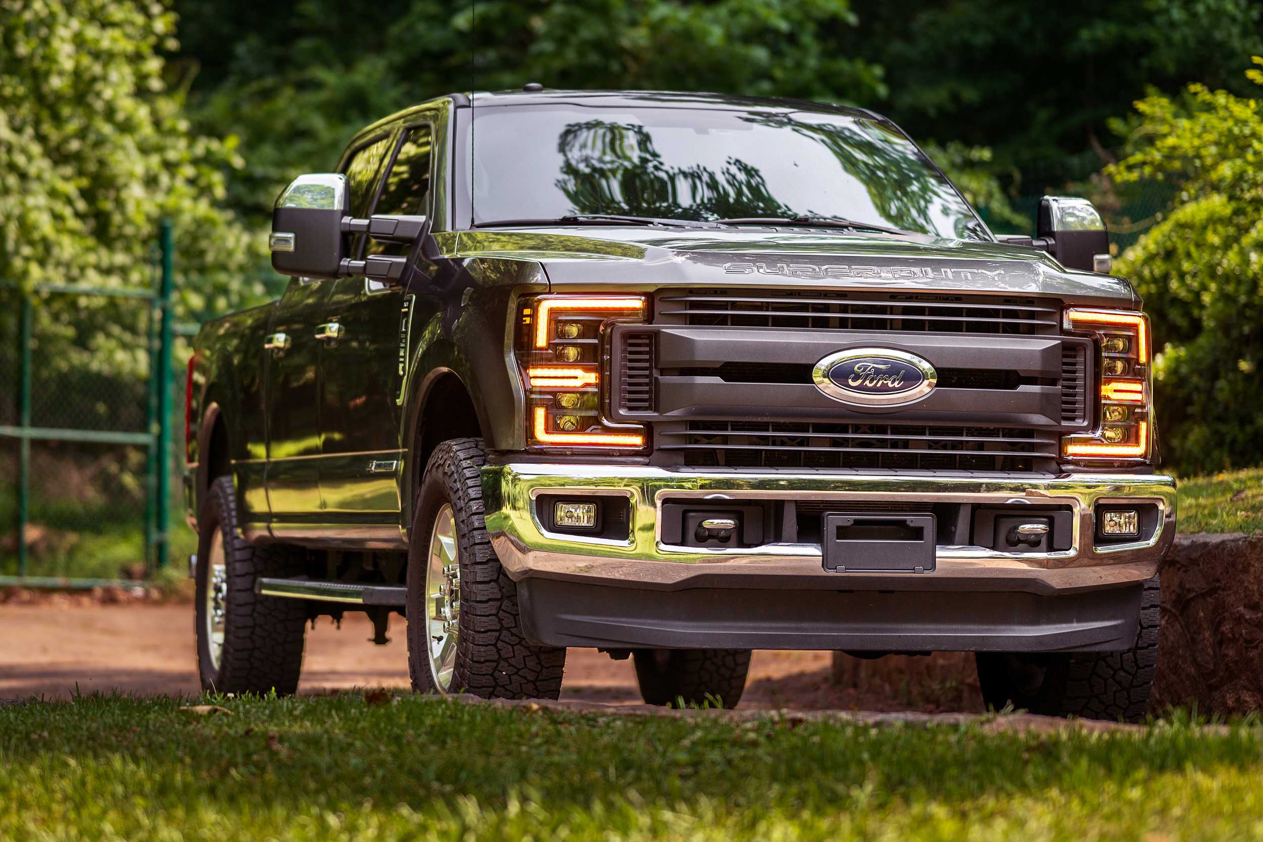 2017-2019 Ford Super Duty White Amber LED DRL Headlights - Image 4